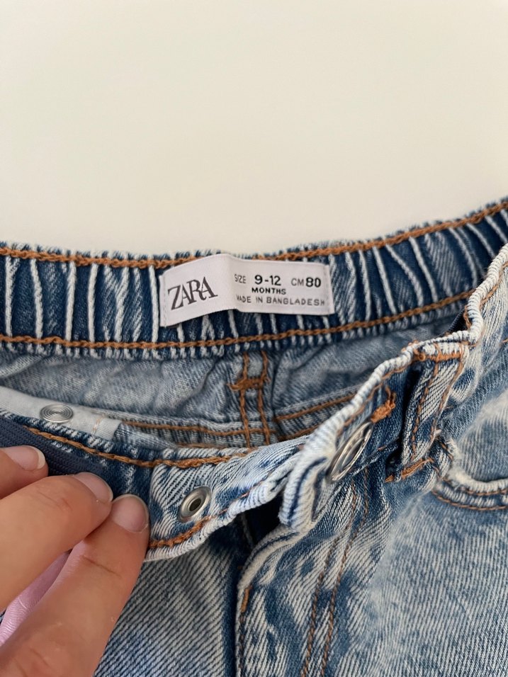 Kız çocuk  Mavi Denim Şort - Görsel 3