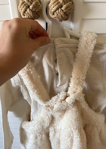 Uzun Kollu Bohem Kız Çocuk Kürklü Elbise - Görsel 2