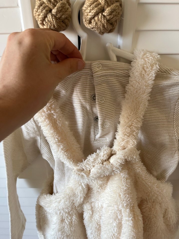 Uzun Kollu Bohem Kız Çocuk Kürklü Elbise - Görsel 2