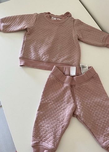 Pembe Bebek Kız Takımı Uzun Kollu 2-4 ay - Görsel 2