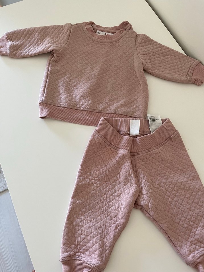 Pembe Bebek Kız Takımı Uzun Kollu 2-4 ay - Görsel 2