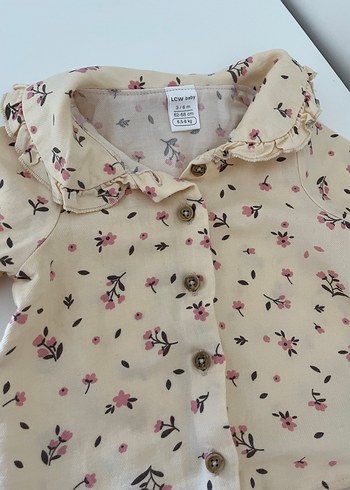 Pembe Baskılı Uzun Kollu Bebek Kız Takımı 3-6 ay - Görsel 3