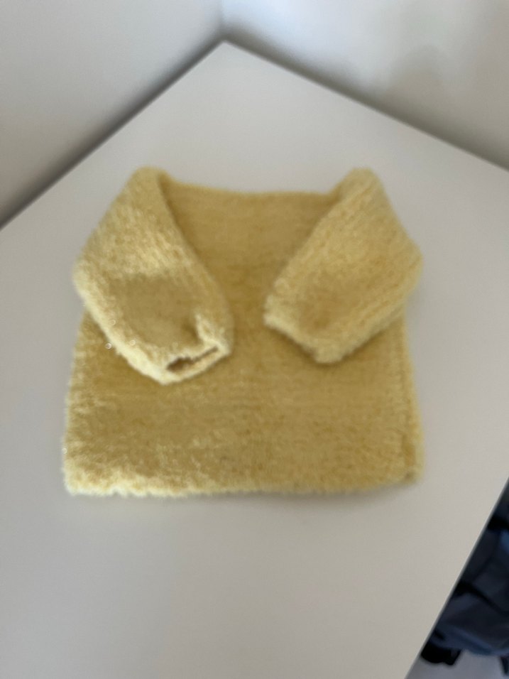 Sarı  Triko çocuk Hırka - Görsel 2