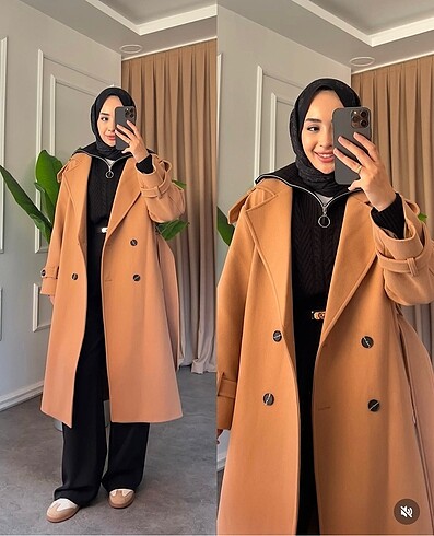 Oversize Kaşe Kaban