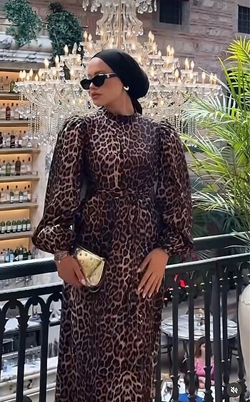 40 Beden LEOPAR ELBİSE