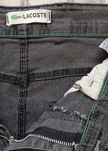 33 Beden Lacoste Gri Slim Fit Kot