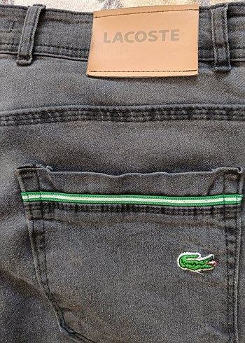 33 Beden gri Renk Lacoste Gri Slim Fit Kot
