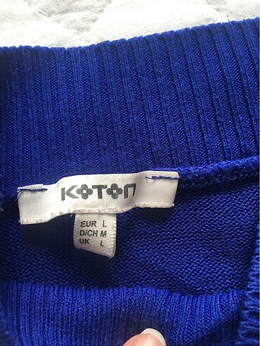 Koton Şaka mavisi triko kazak
