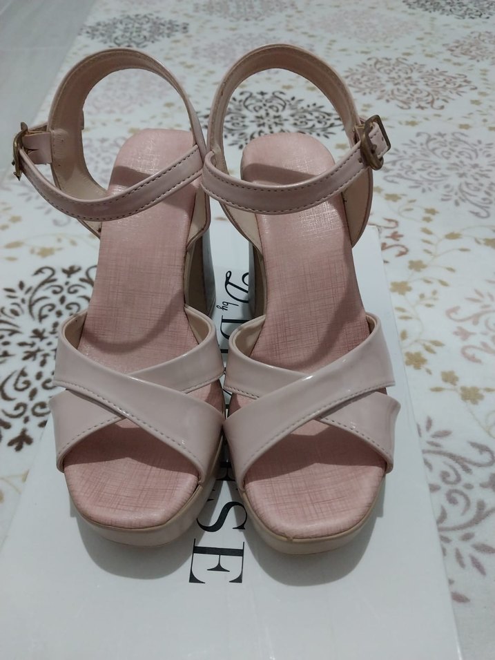 Bej Platform Topuklu Kadın Ayakkabı - Görsel 2