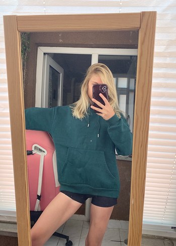 Defacto Kadın Gri Yumuşak Kumaş Yüksek Yakalı Sweatshirt