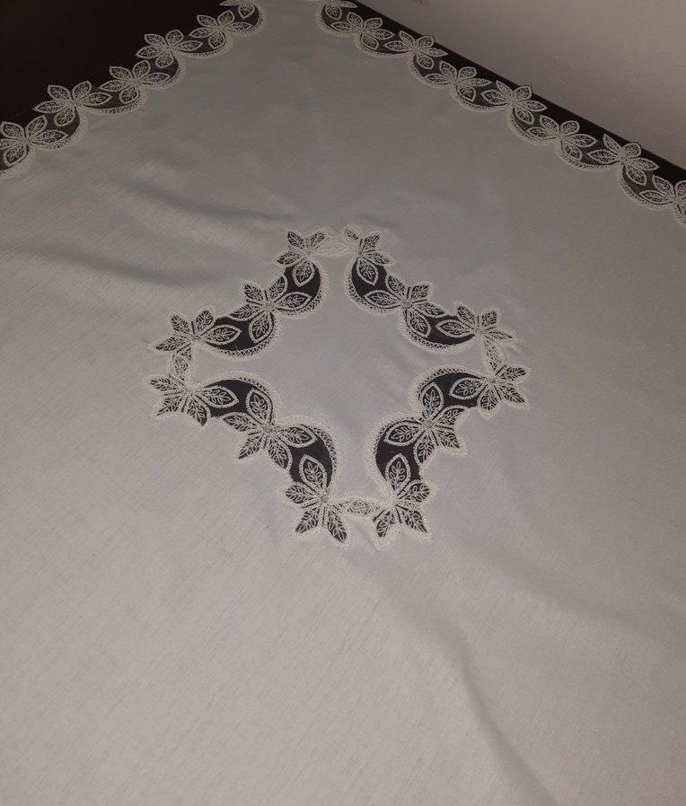 92× 92 cm Keten Kumaş Fiskos Bohça - Görsel 3