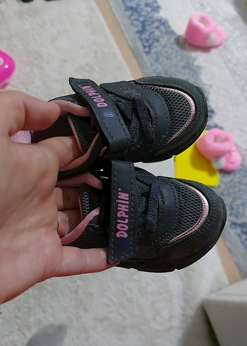 Diğer Kız Çocuk Siyah-Pembe Velcro Spor Ayakkabı