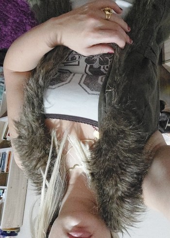 Gri Kürklü Kadın Yelek - Görsel 7