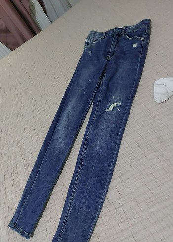 Kadın Mavi Denim Regular Fit Günlük Kot Pantolon - Görsel 6