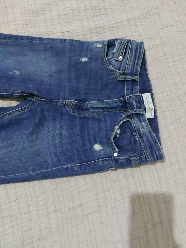 Kadın Mavi Denim Regular Fit Günlük Kot Pantolon - Görsel 4