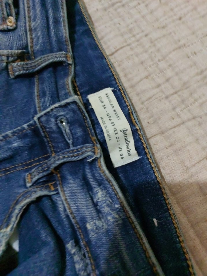 Kadın Mavi Denim Regular Fit Günlük Kot Pantolon - Görsel 5