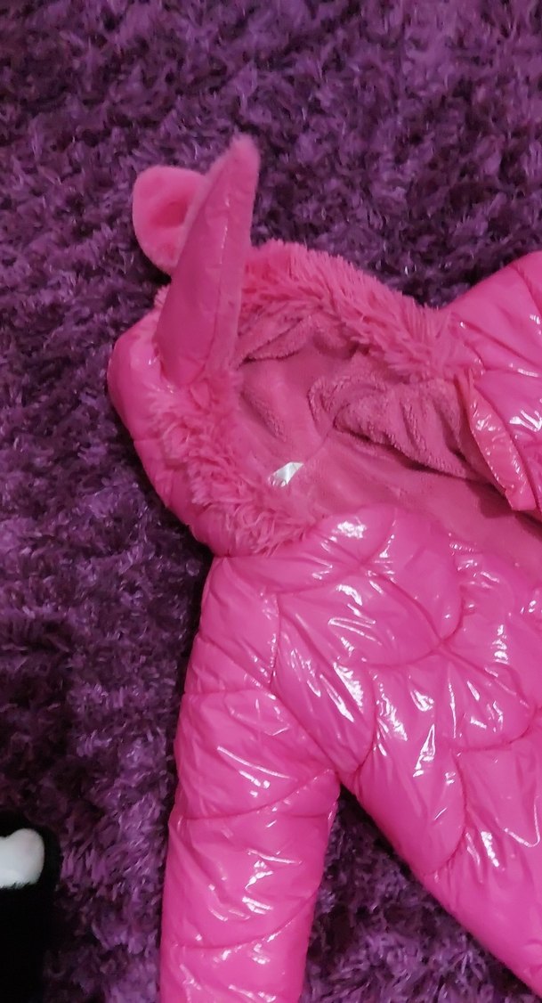 Kürk Detaylı Kapüşonlu Pembe Bebek kar  Tulumu 2.3 yaş - Görsel 2