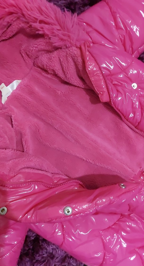 Kürk Detaylı Kapüşonlu Pembe Bebek kar  Tulumu 2.3 yaş - Görsel 5