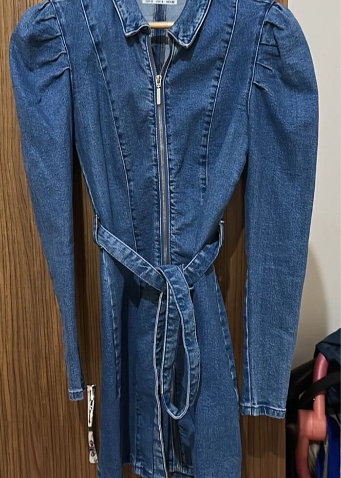 Bershka kot elbise - Görsel 3