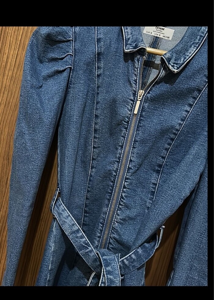 Bershka kot elbise - Görsel 4