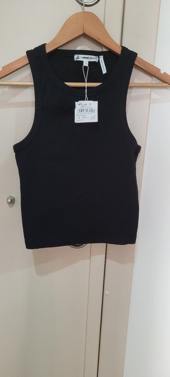 Siyah Kolsuz Basic Atlet crop - Görsel 2