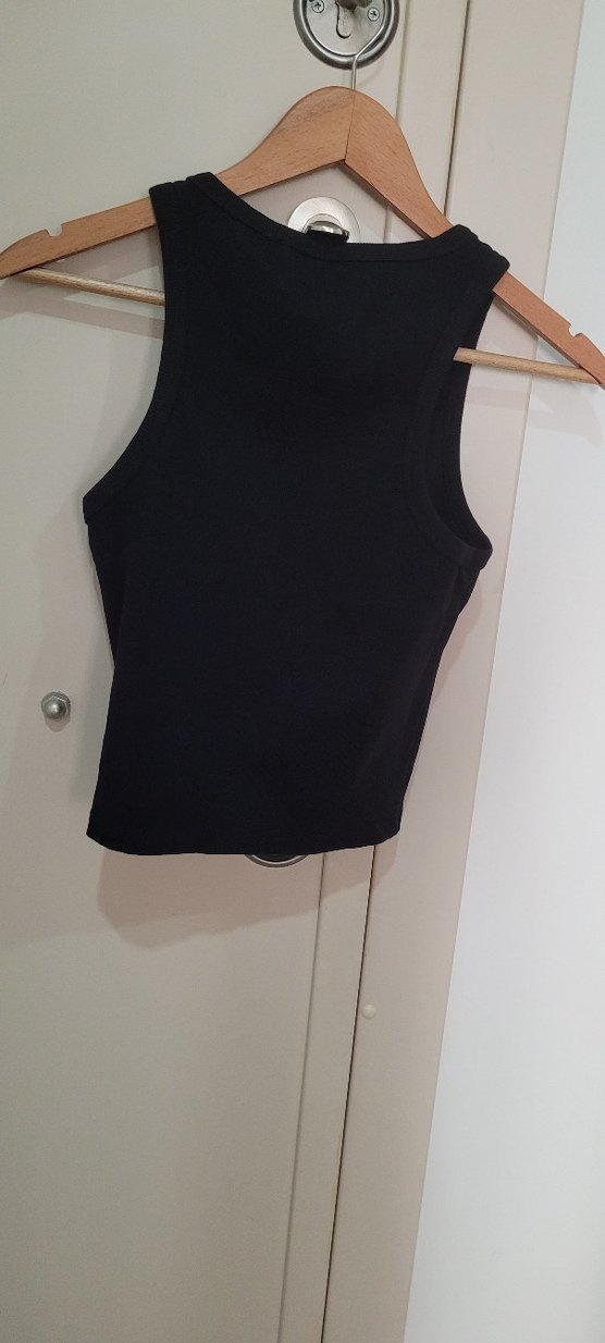 Siyah Kolsuz Basic Atlet crop - Görsel 3