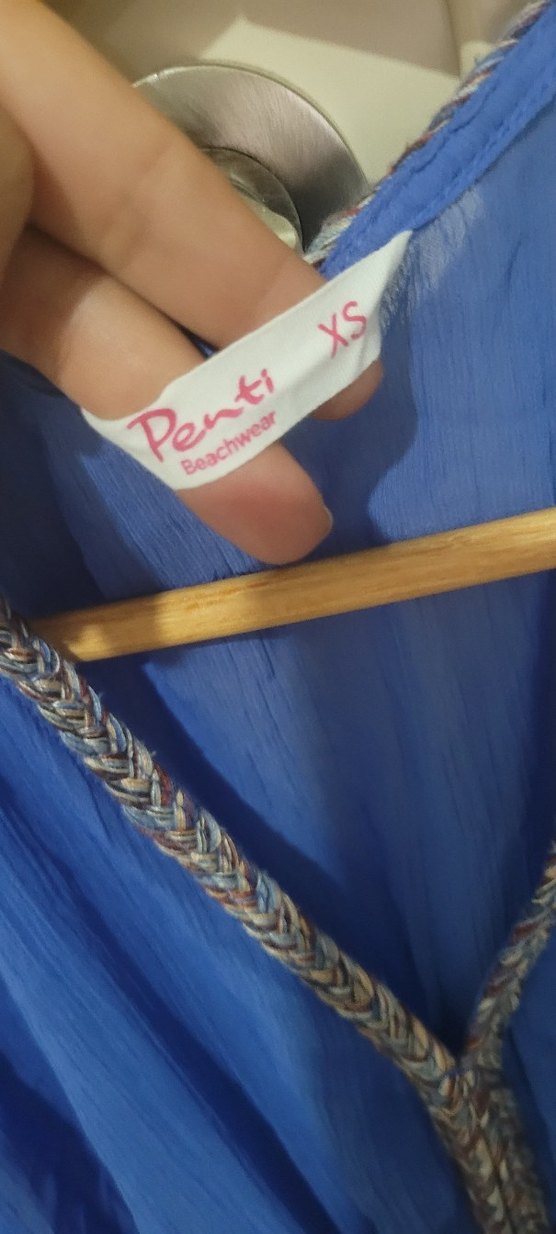 Mavi braided kaftan pareo - Görsel 4