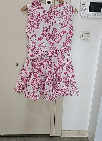 Pembe desenli elbise - Görsel 2