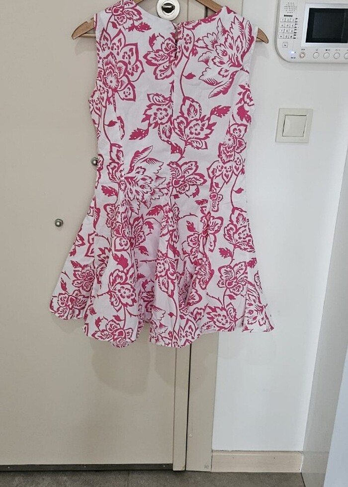 Pembe desenli elbise - Görsel 2