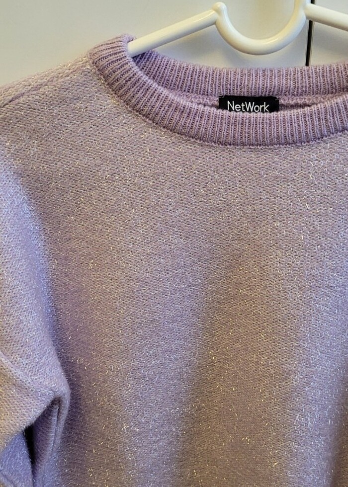 Network simli lila kazak - Görsel 4