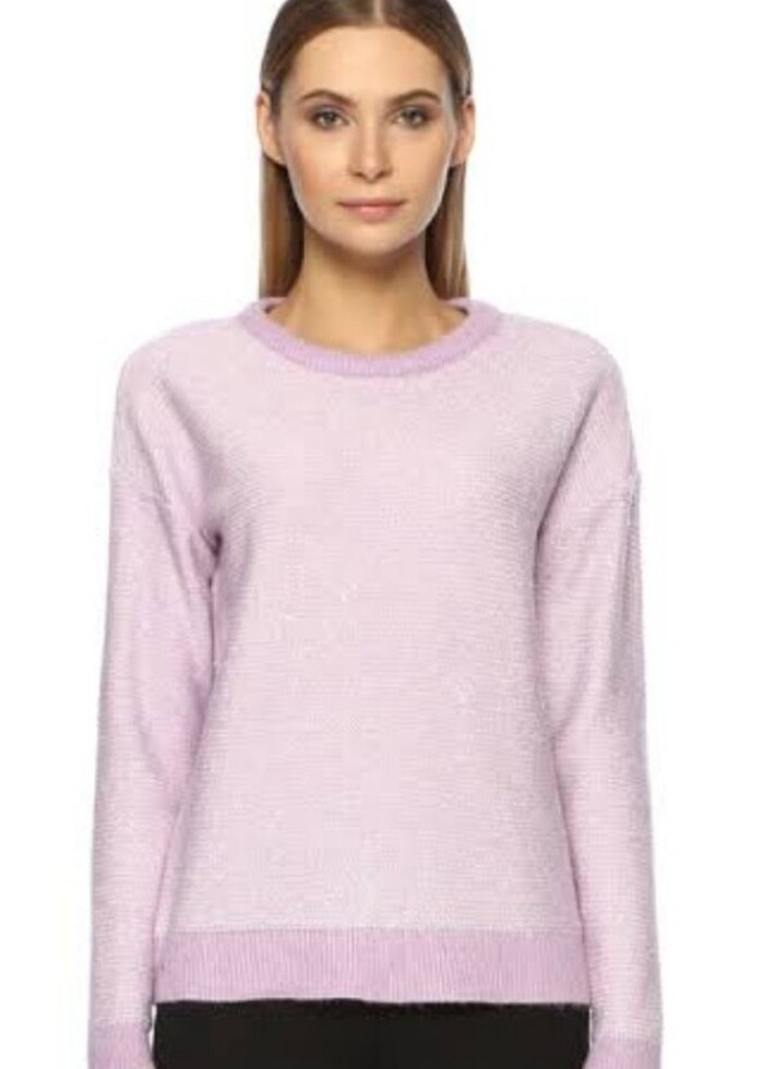 Network simli lila kazak - Görsel 5