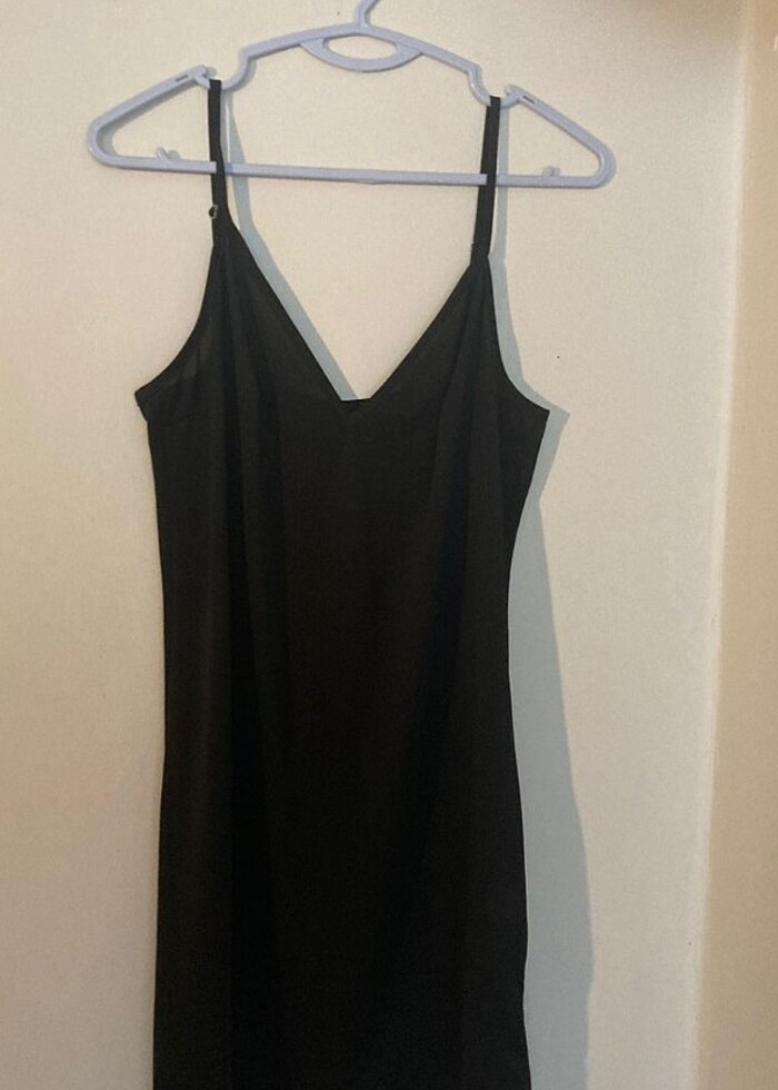 NETWORK Tül elbise siyah cicekli - Görsel 2