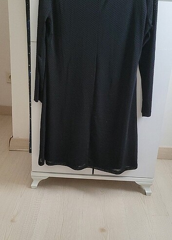 Pull & Bear Elbise siyah puantiyeli - Görsel 5