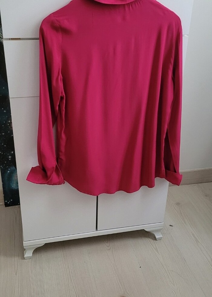 Mavi jeans fusya bluz - Görsel 2