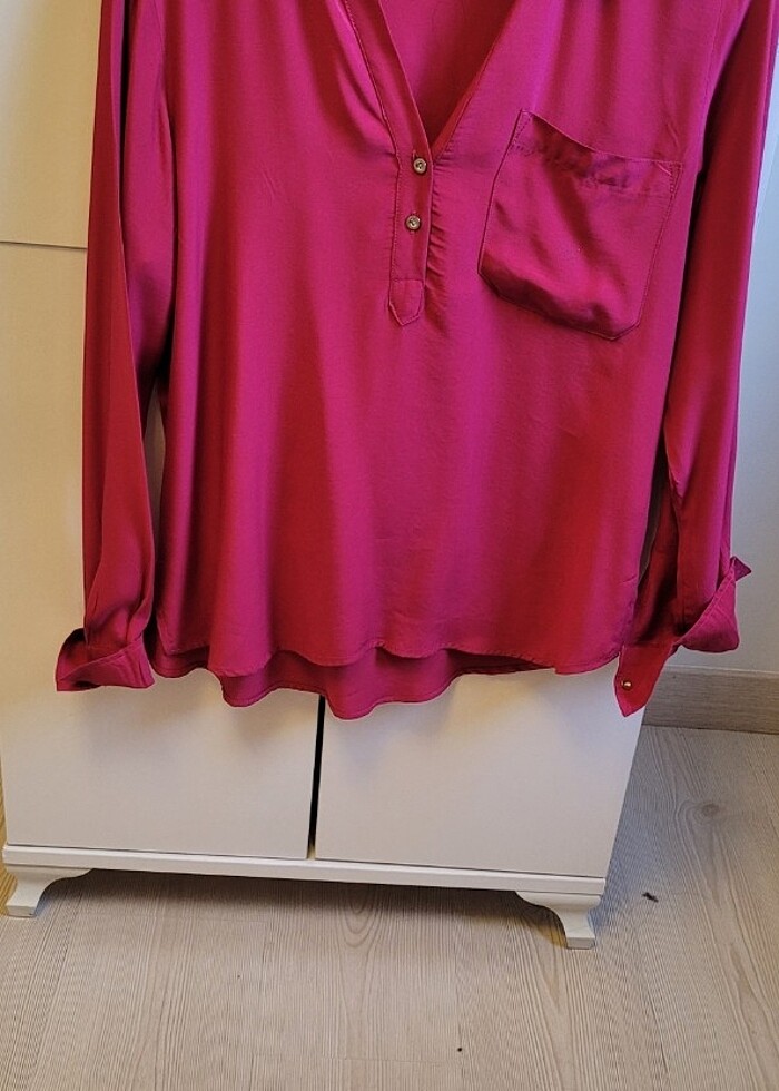 Mavi jeans fusya bluz - Görsel 3