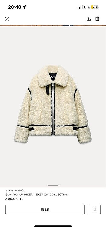 Zara Peluş Ceket