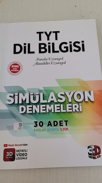 3D tyt dil bilgisi simülasyon denemeleri 30 adet