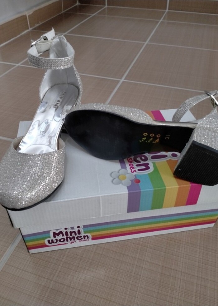 Simli Orta topuklu abiye babet  - Görsel 4