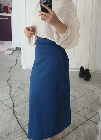 Diğer Mavi kalem etek