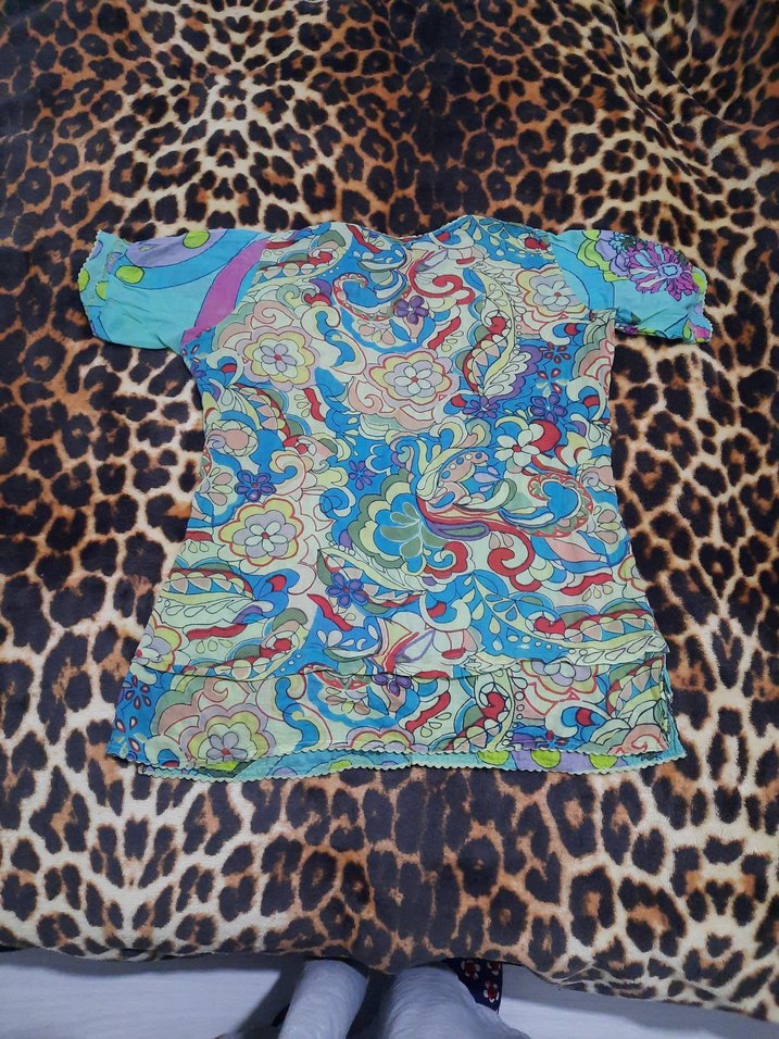 Renkli Boncuklu Bohem tülbent bluz - Görsel 3