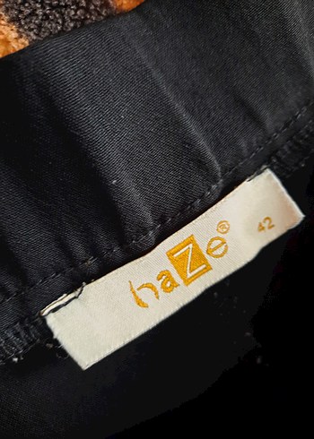 Haze 42 beden yazlık Siyah Salaş Kadın Kumaş Pantolon - Görsel 4