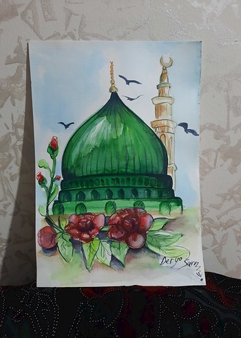 suluboya çalışması Medine Ravza - Görsel 5