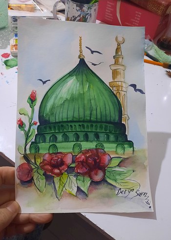 suluboya çalışması Medine Ravza - Görsel 2