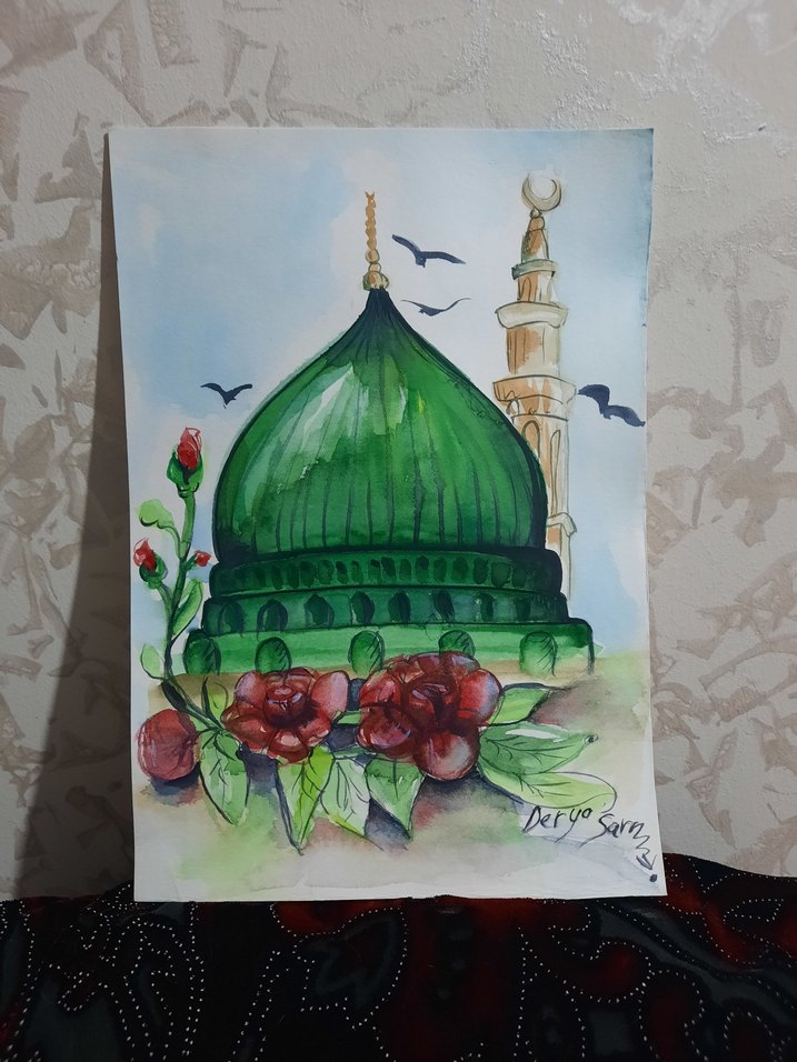 suluboya çalışması Medine Ravza - Görsel 5