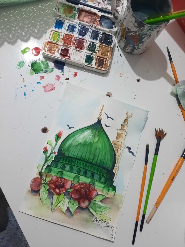 suluboya çalışması Medine Ravza - Görsel 4