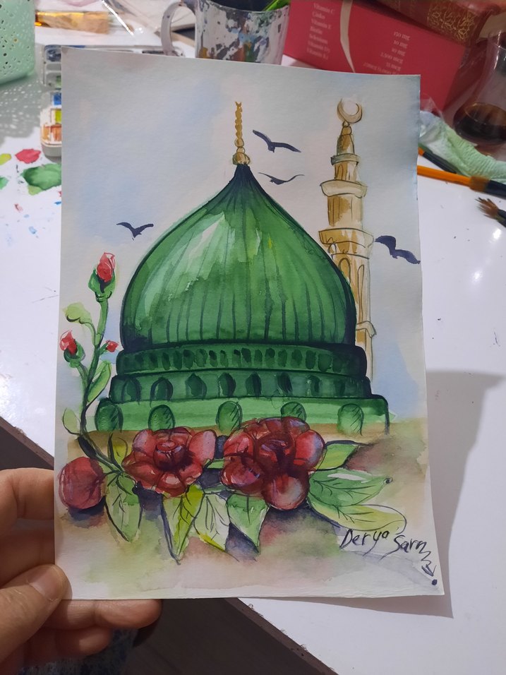 suluboya çalışması Medine Ravza - Görsel 2