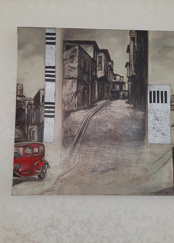 Gri Tonlarda İstanbul Manzaralı Tablo - Görsel 7