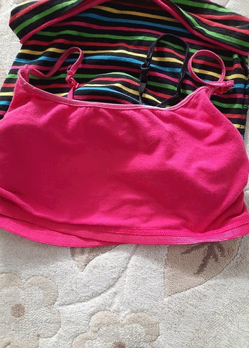 Renkli Çizgili İnce Askılı 12 - 13 yaş Atlet - Görsel 4