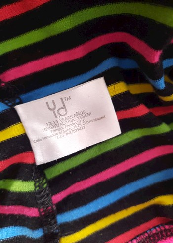 Renkli Çizgili İnce Askılı 12 - 13 yaş Atlet - Görsel 3