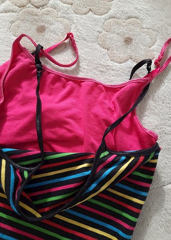 Renkli Çizgili İnce Askılı 12 - 13 yaş Atlet - Görsel 2